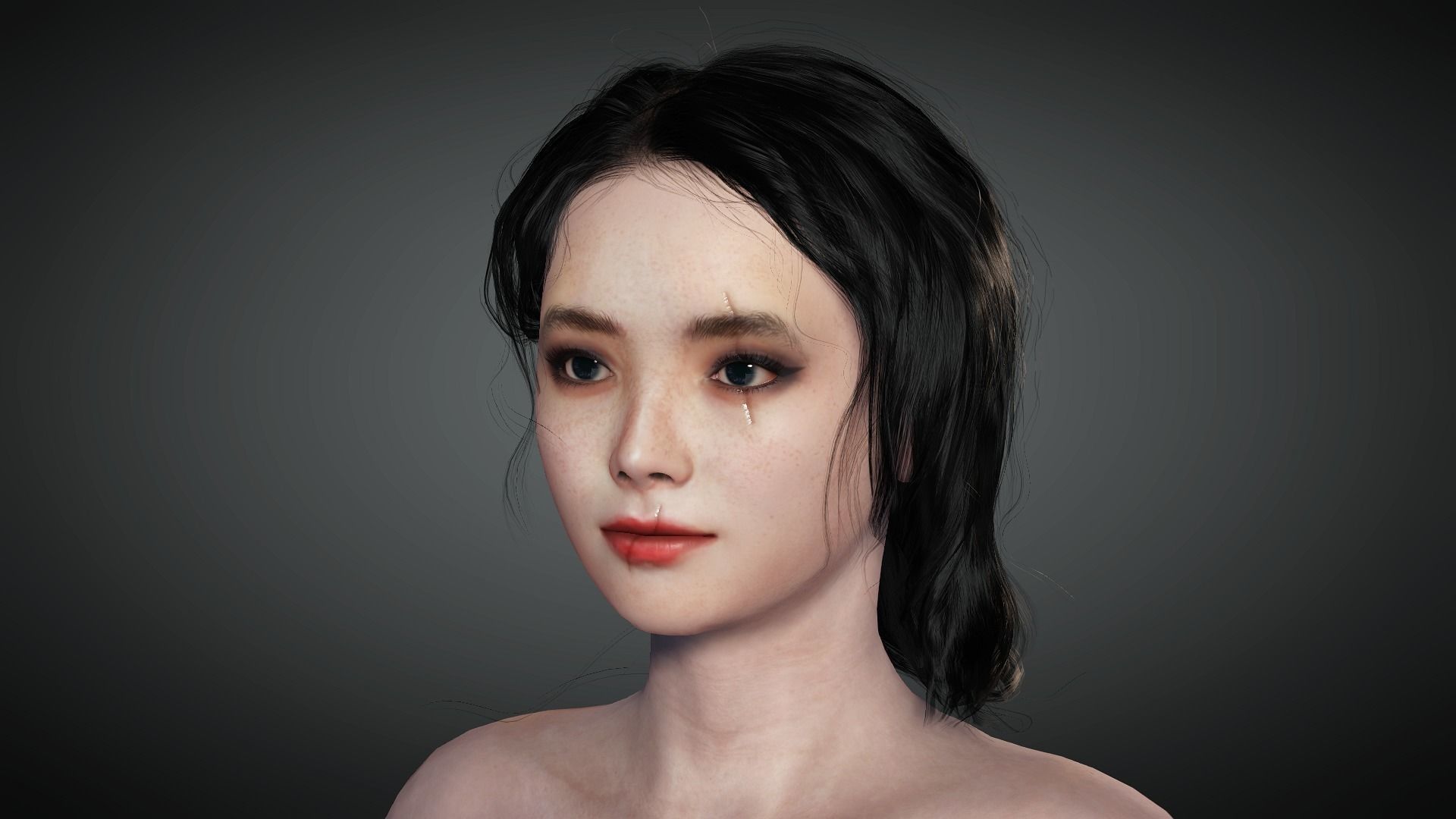 AAA Fantasy Female Character 14 Low-poly 3D model_22