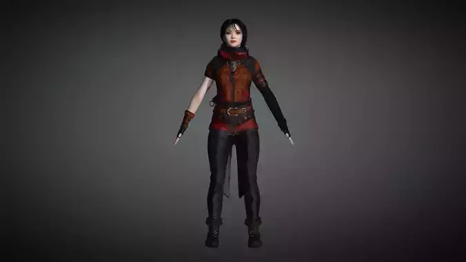 AAA Fantasy Female Character 14 Low-poly 3D model AAA Fantasy Female Character 14 Low-poly 3D model