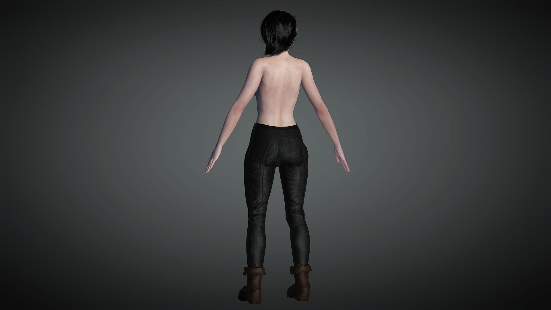 AAA Fantasy Female Character 14 Low-poly 3D model_10