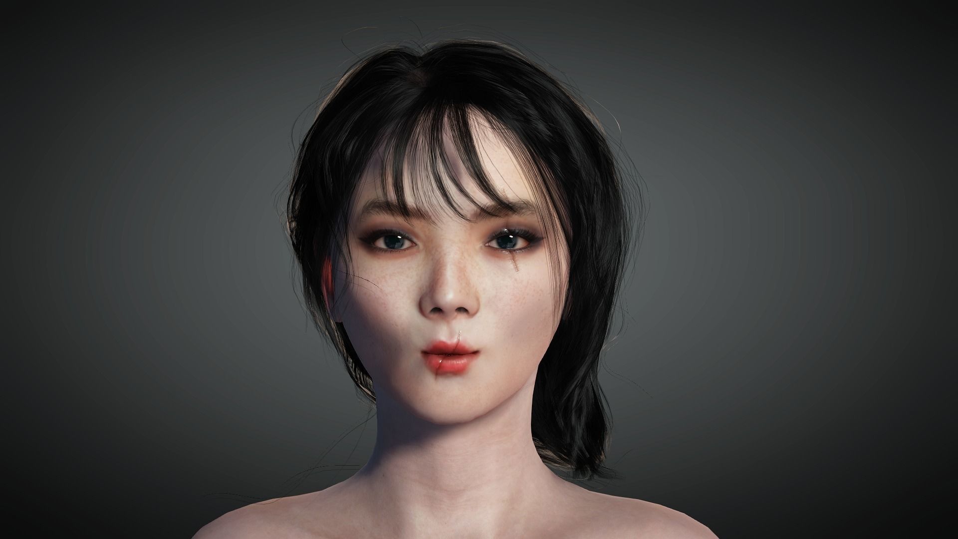 AAA Fantasy Female Character 14 Low-poly 3D model_19