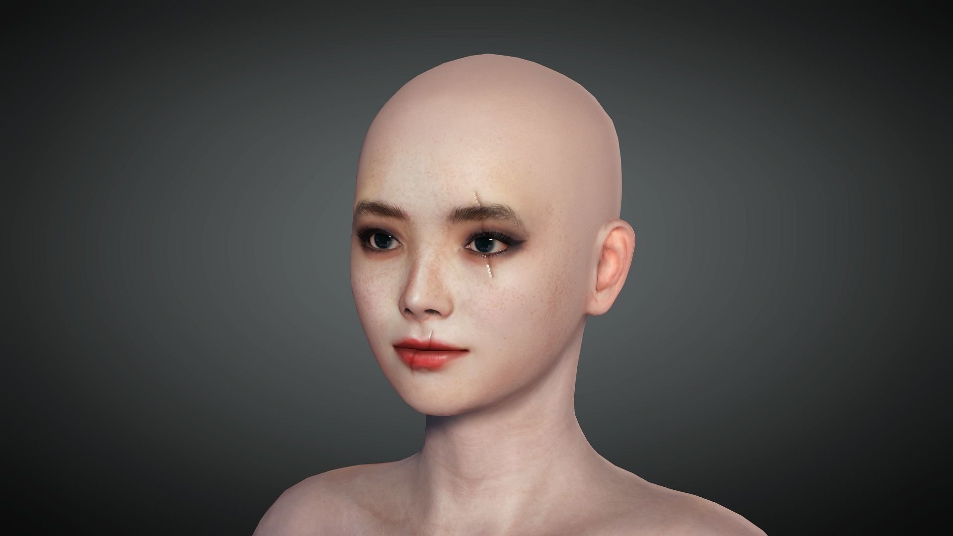 AAA Fantasy Female Character 14 Low-poly 3D model_23