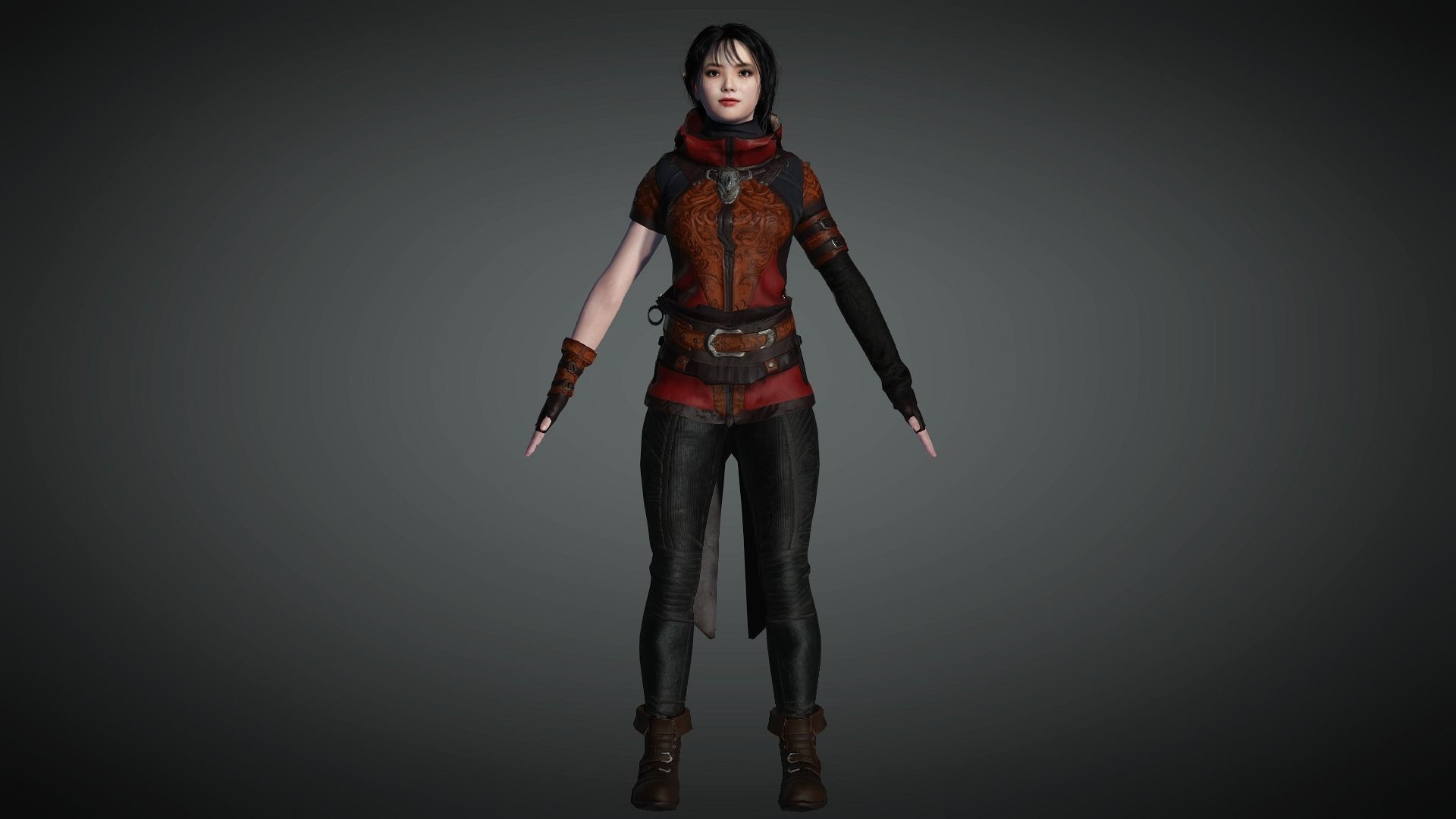 AAA Fantasy Female Character 14 Low-poly 3D model_1