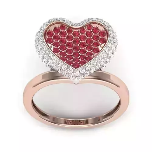 Love Heart Ring 3D print model