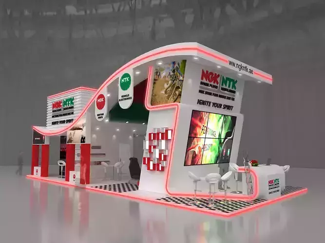 Exhibition Stand  13 x 6m Height 400 cm All Sides Open 3D model 