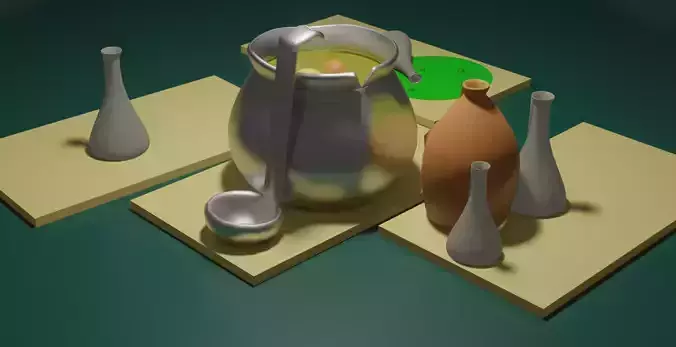 Cup with soup and carpets
