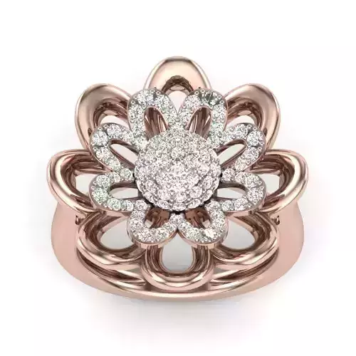 solitaire engagement men ring 3dm render detail