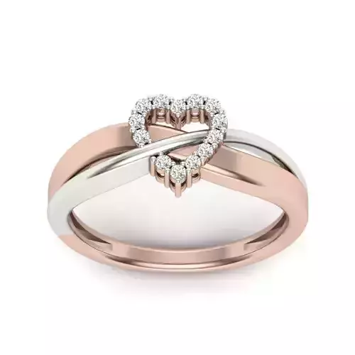 solitaire wedding engagement women Heart  ring 