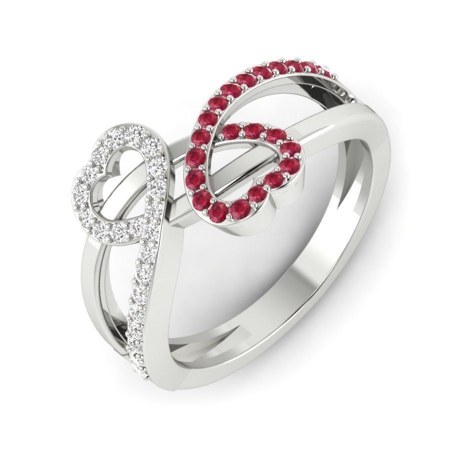 Heart Ring  3D print model_13