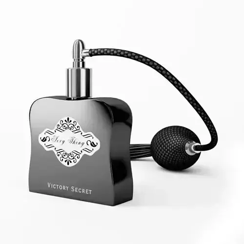 Black Glass Perfume Bottle