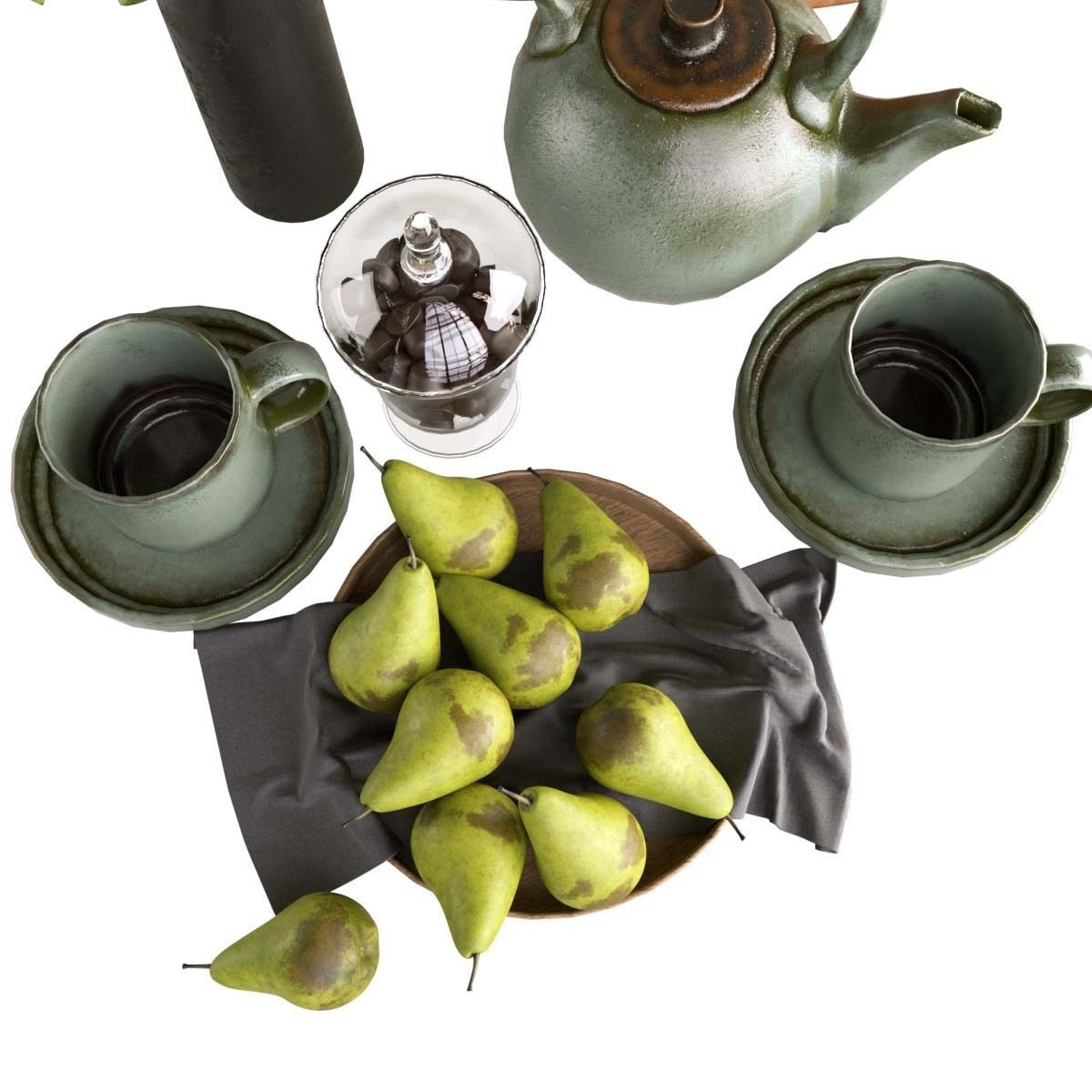 Kitchen decorative set 01 3D model_1