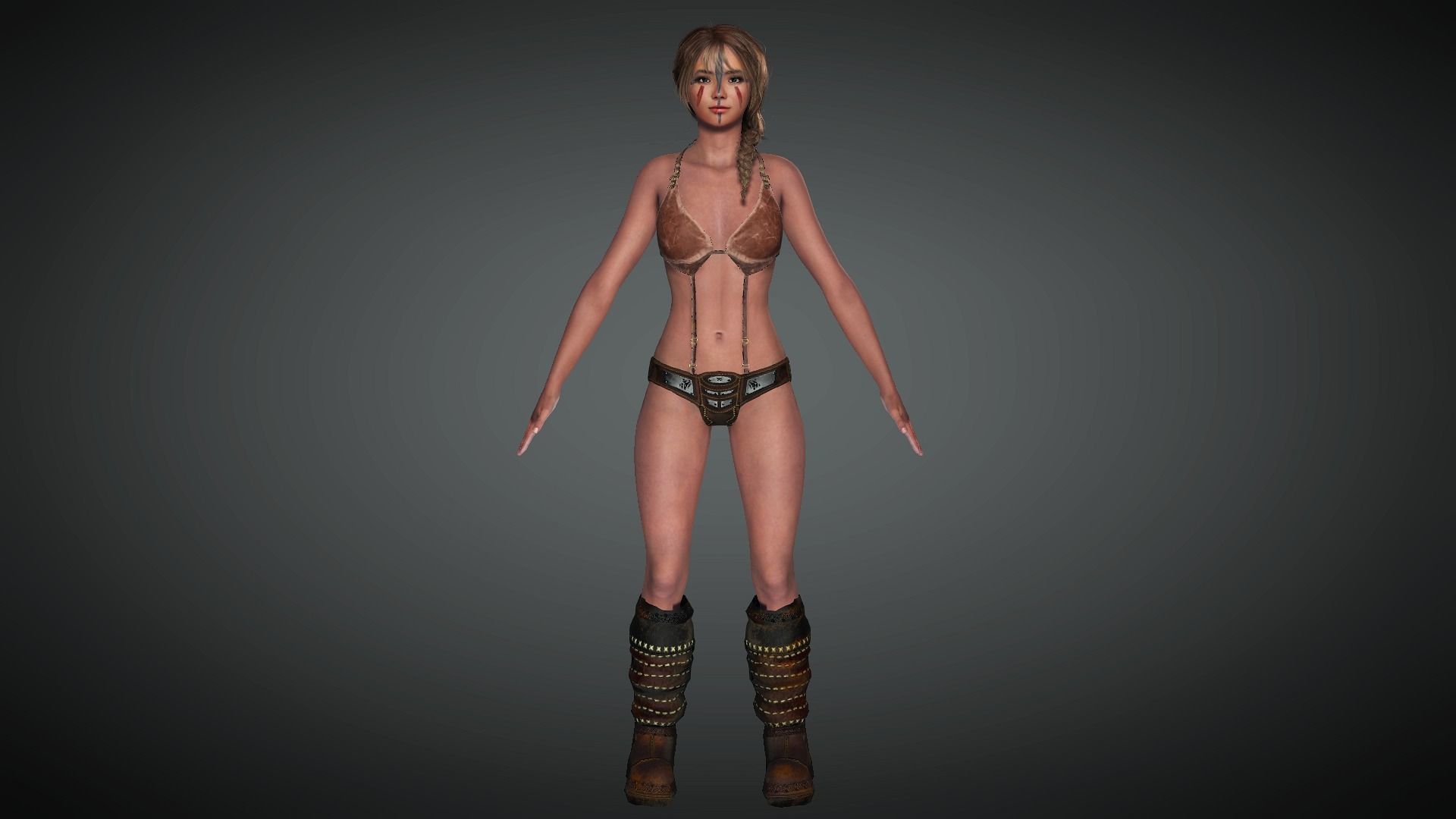 AAA Fantasy Female Character 15 Low-poly 3D model_10