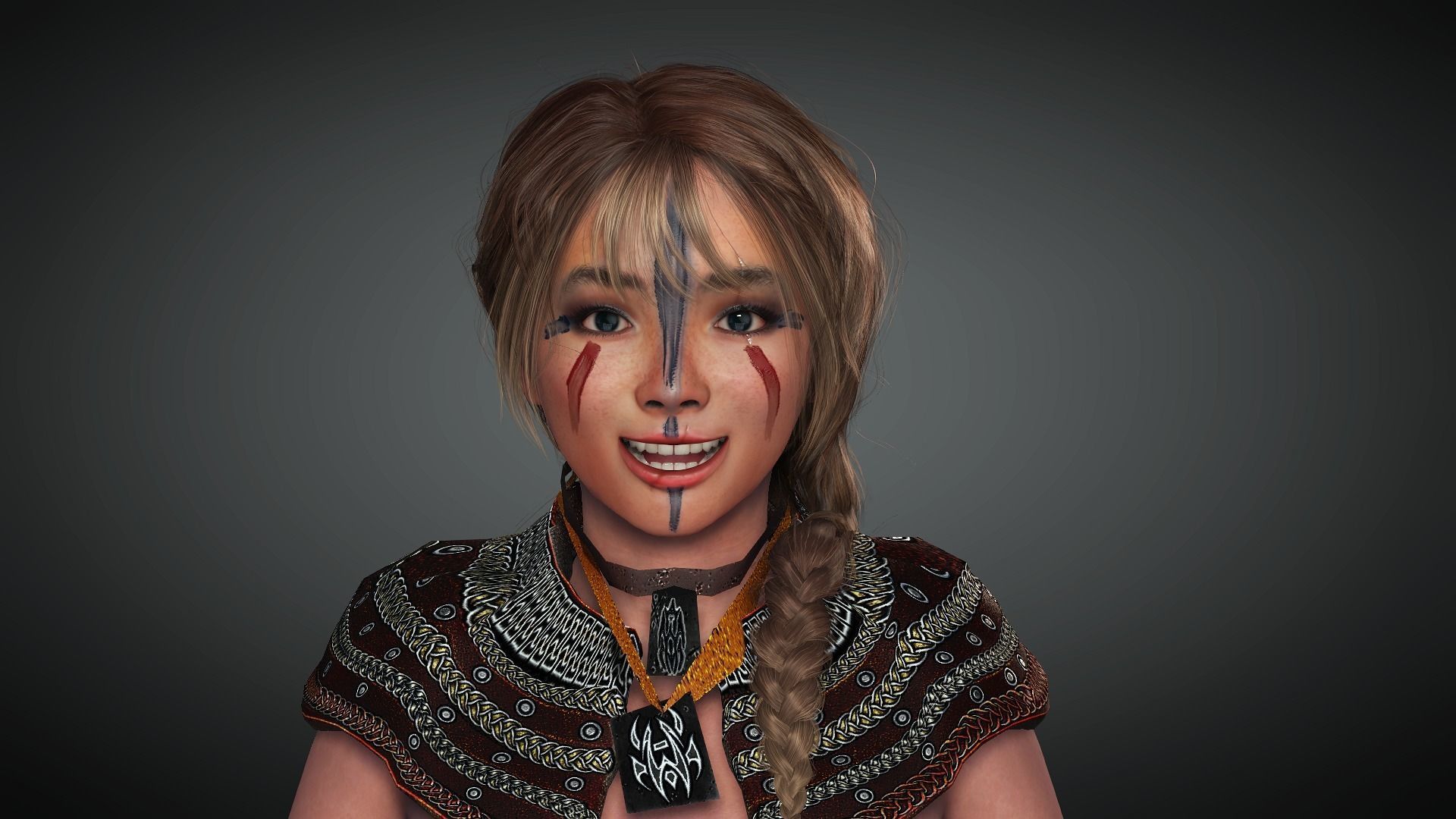 AAA Fantasy Female Character 15 Low-poly 3D model_24