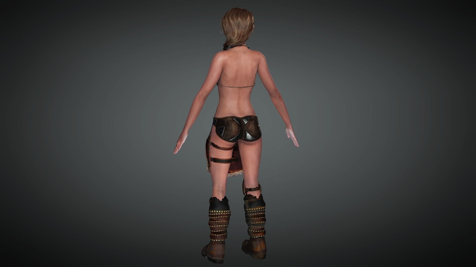 AAA Fantasy Female Character 15 Low-poly 3D model_19