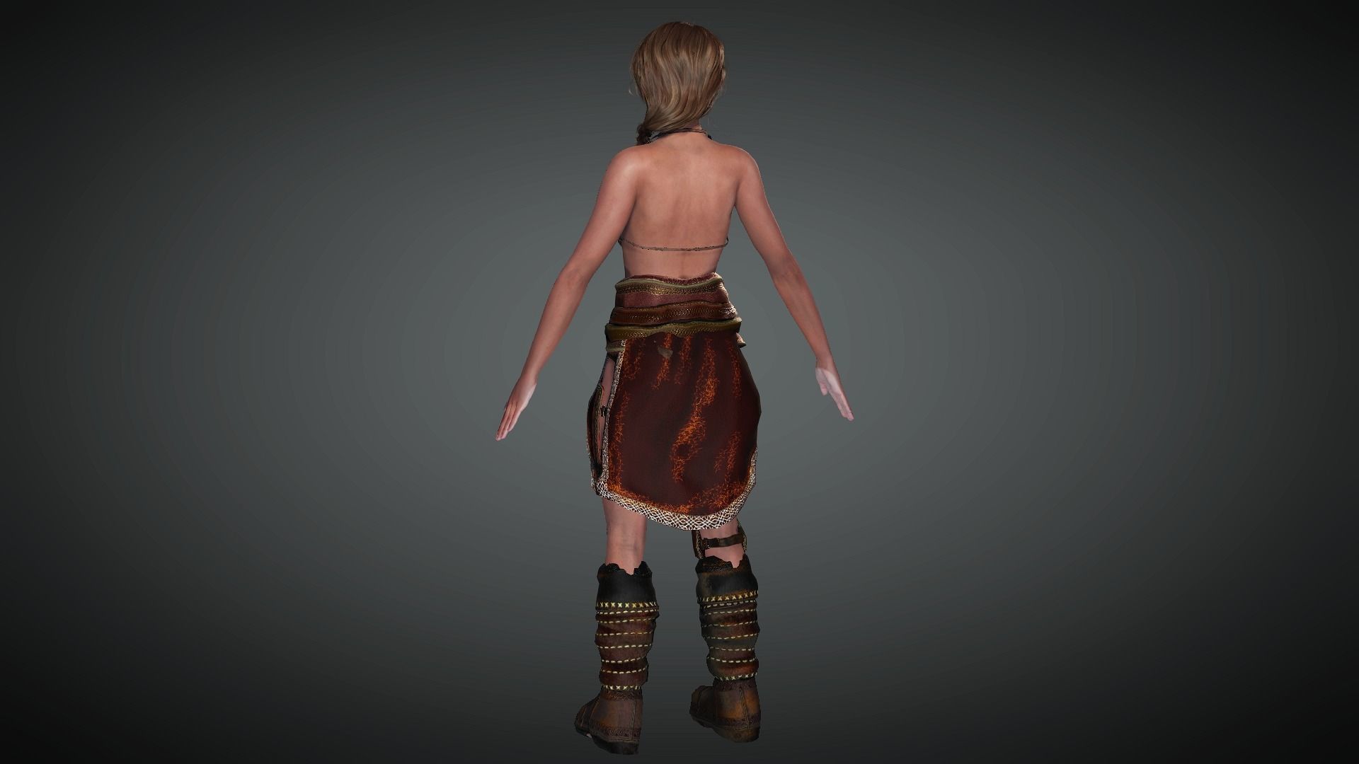 AAA Fantasy Female Character 15 Low-poly 3D model_17
