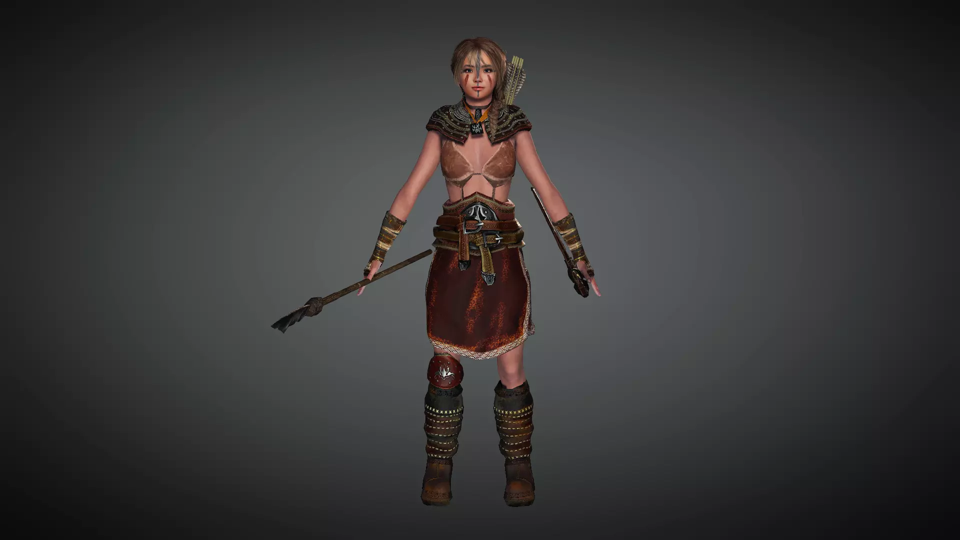 AAA Fantasy Female Character 15 Low-poly 3D model_0