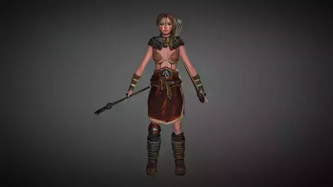 AAA Fantasy Female Character 15 Low-poly 3D model AAA Fantasy Female Character 15 Low-poly 3D model