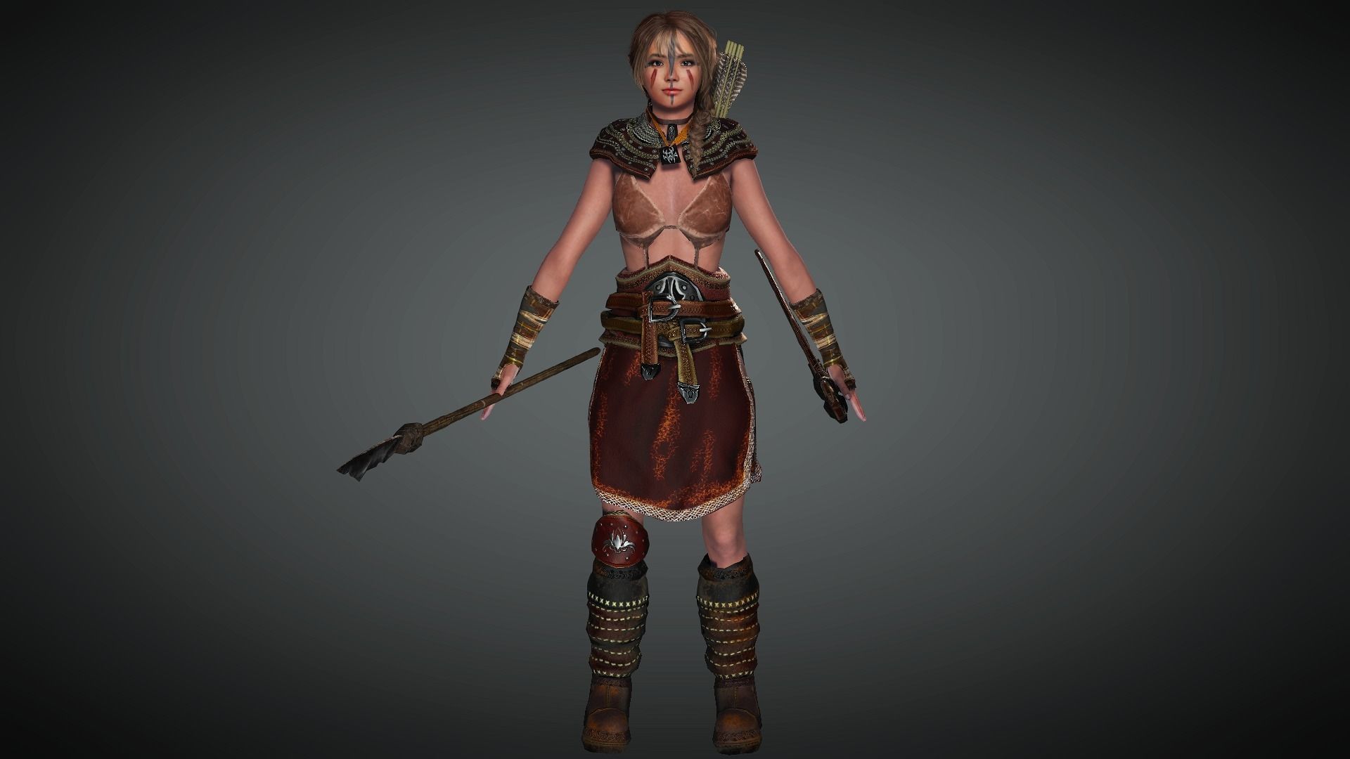 AAA Fantasy Female Character 15 Low-poly 3D model_1