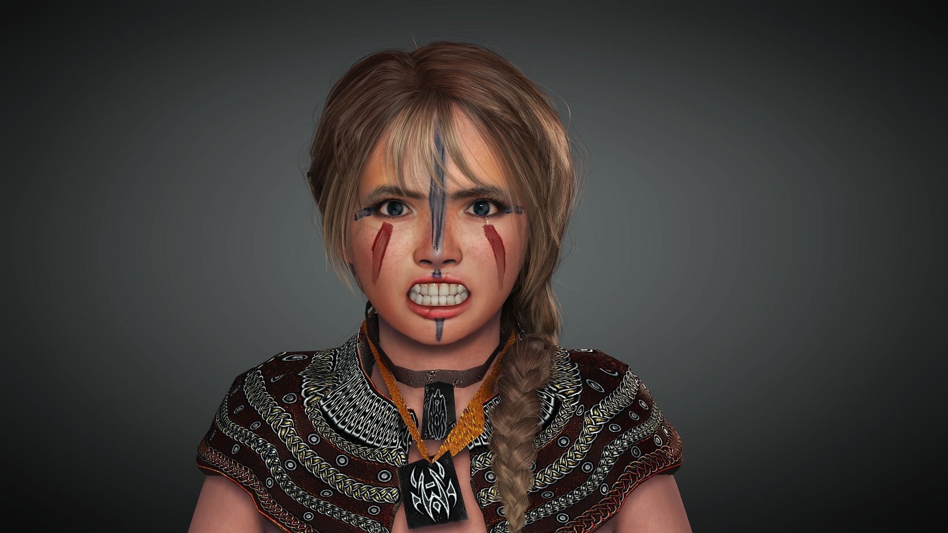 AAA Fantasy Female Character 15 Low-poly 3D model_26