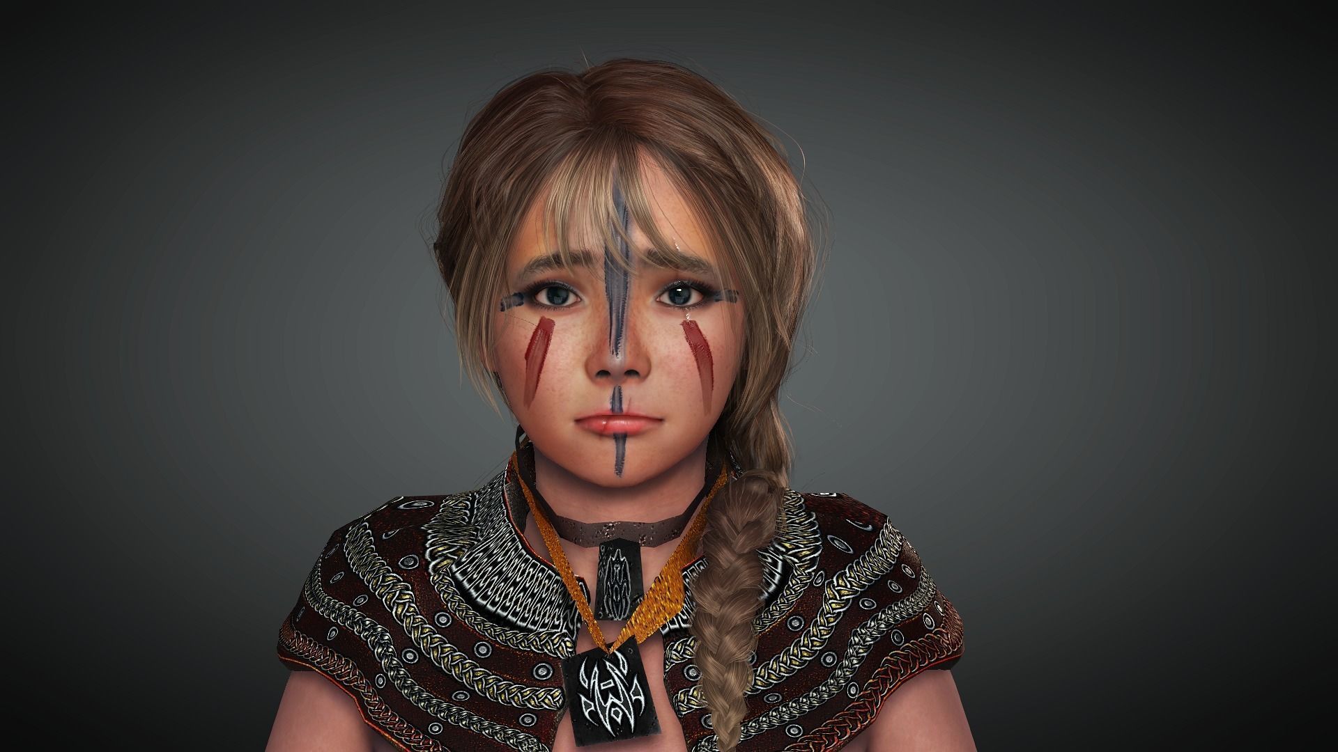 AAA Fantasy Female Character 15 Low-poly 3D model_25