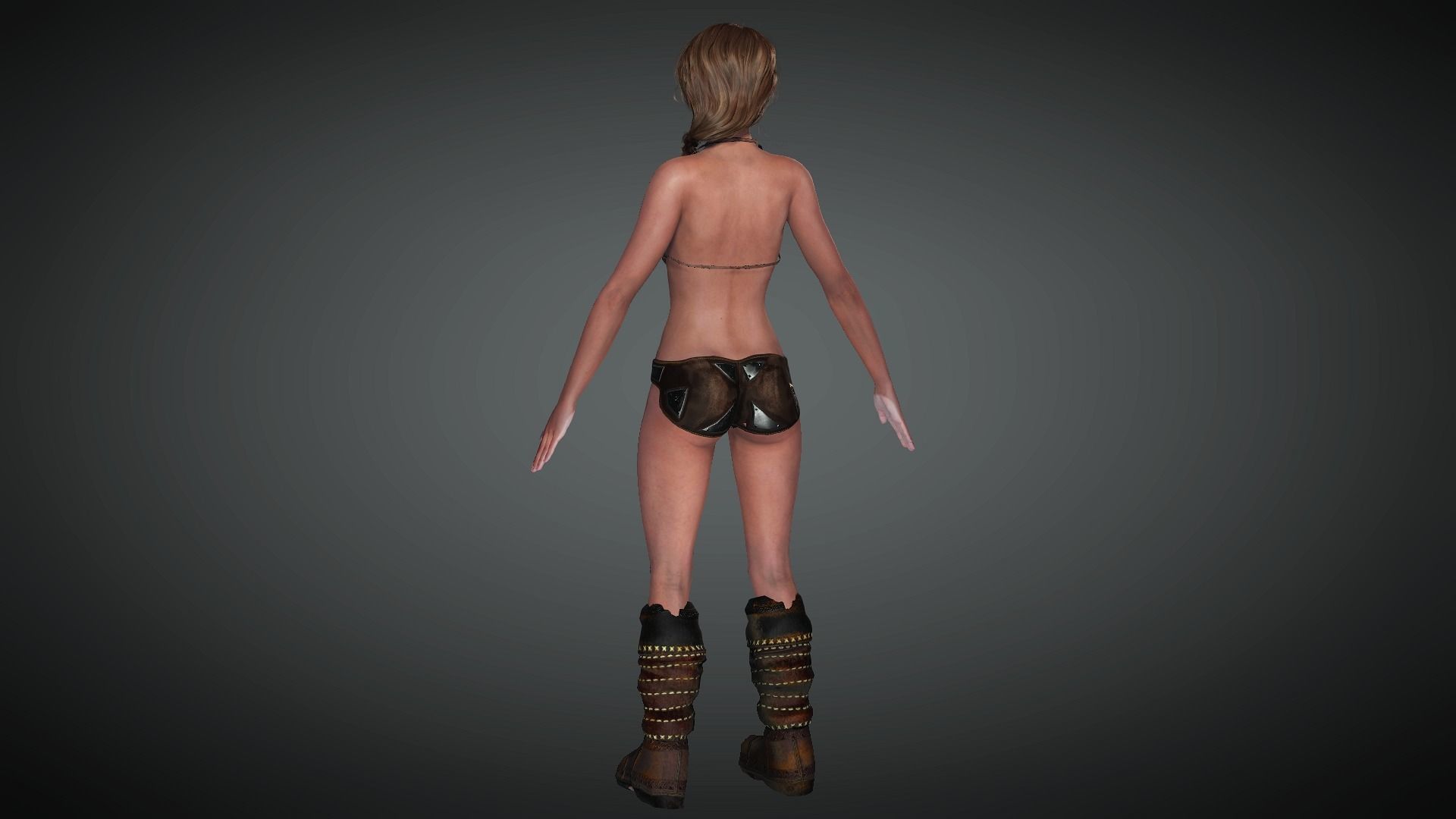 AAA Fantasy Female Character 15 Low-poly 3D model_21