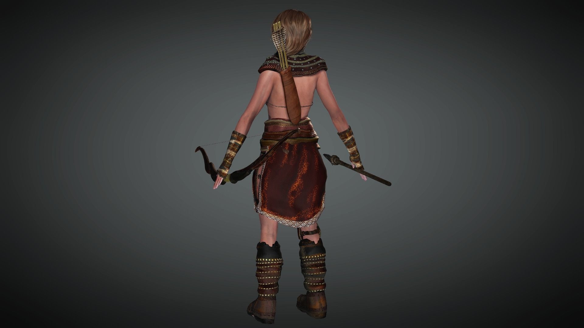 AAA Fantasy Female Character 15 Low-poly 3D model_13