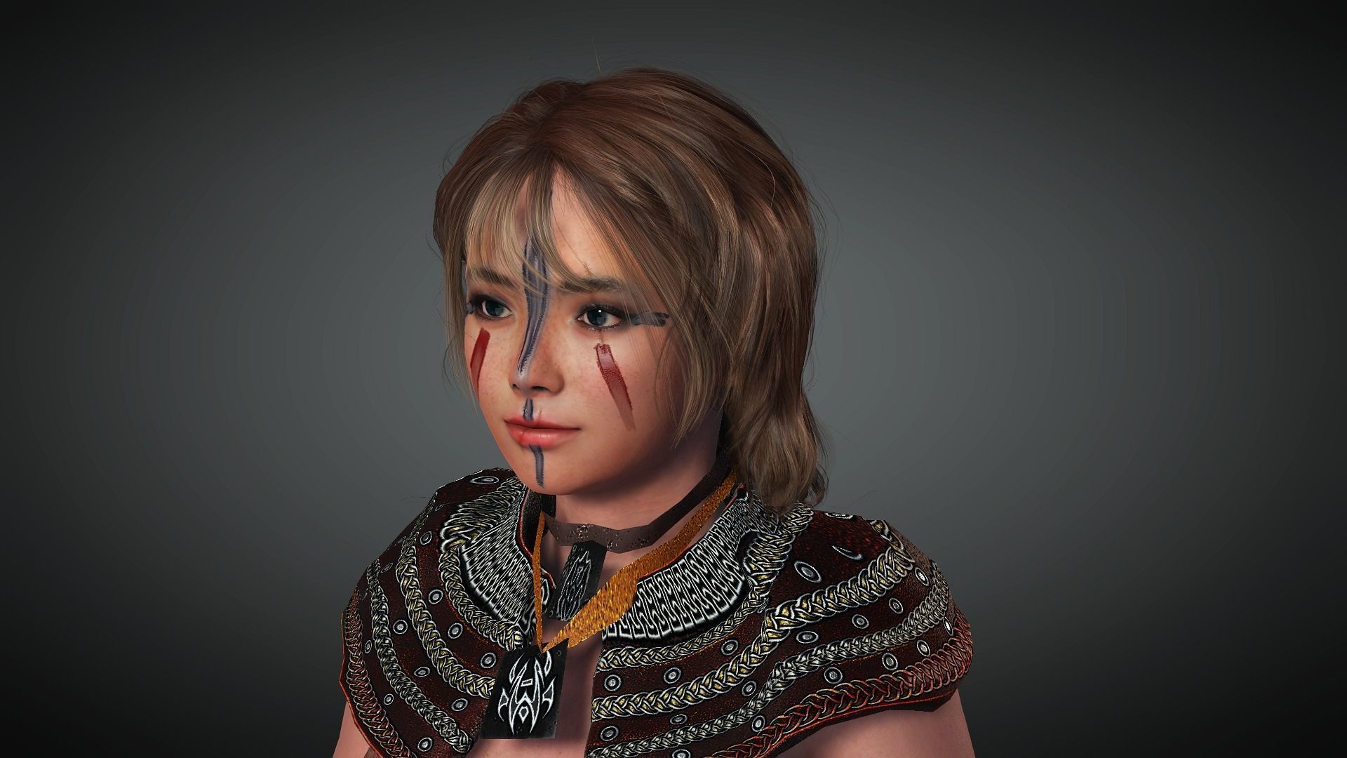 AAA Fantasy Female Character 15 Low-poly 3D model_32