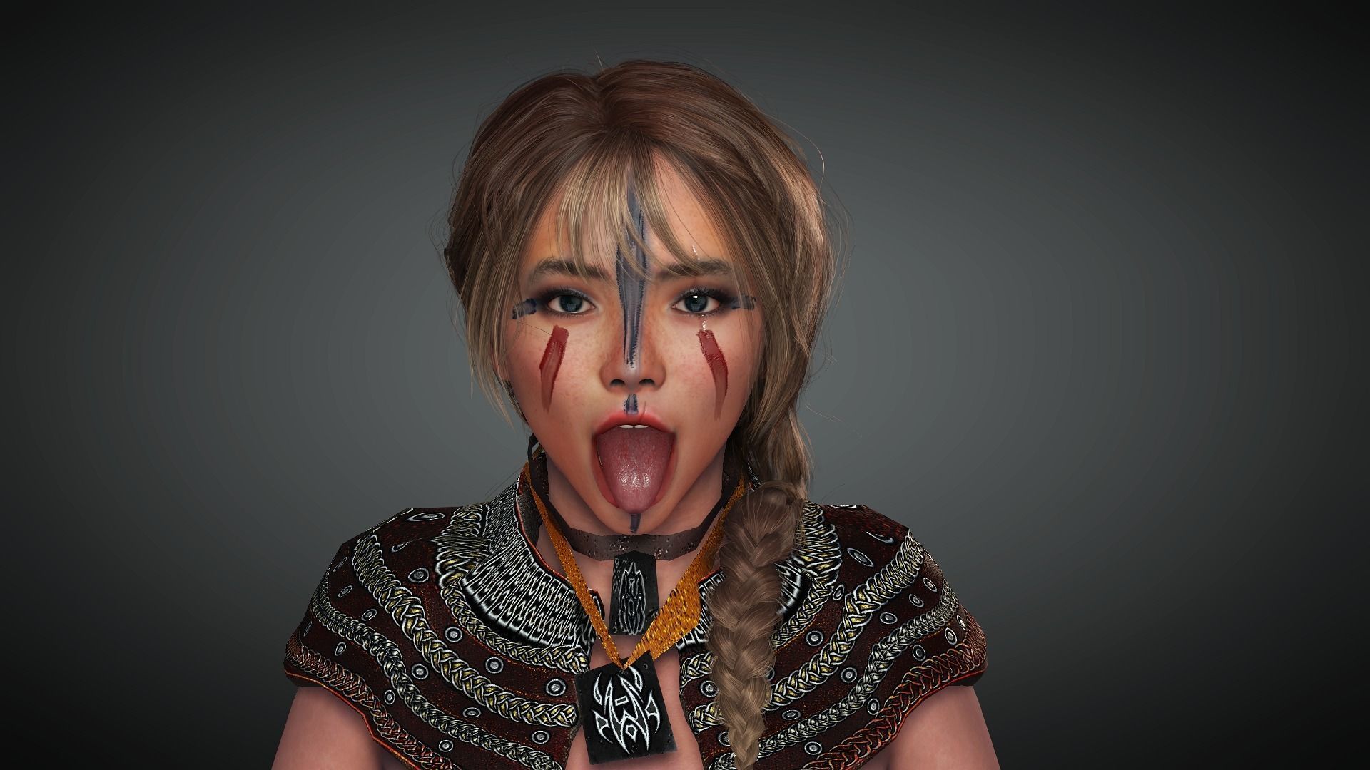 AAA Fantasy Female Character 15 Low-poly 3D model_30