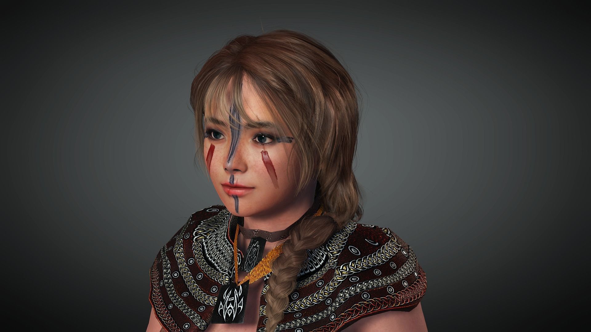 AAA Fantasy Female Character 15 Low-poly 3D model_31