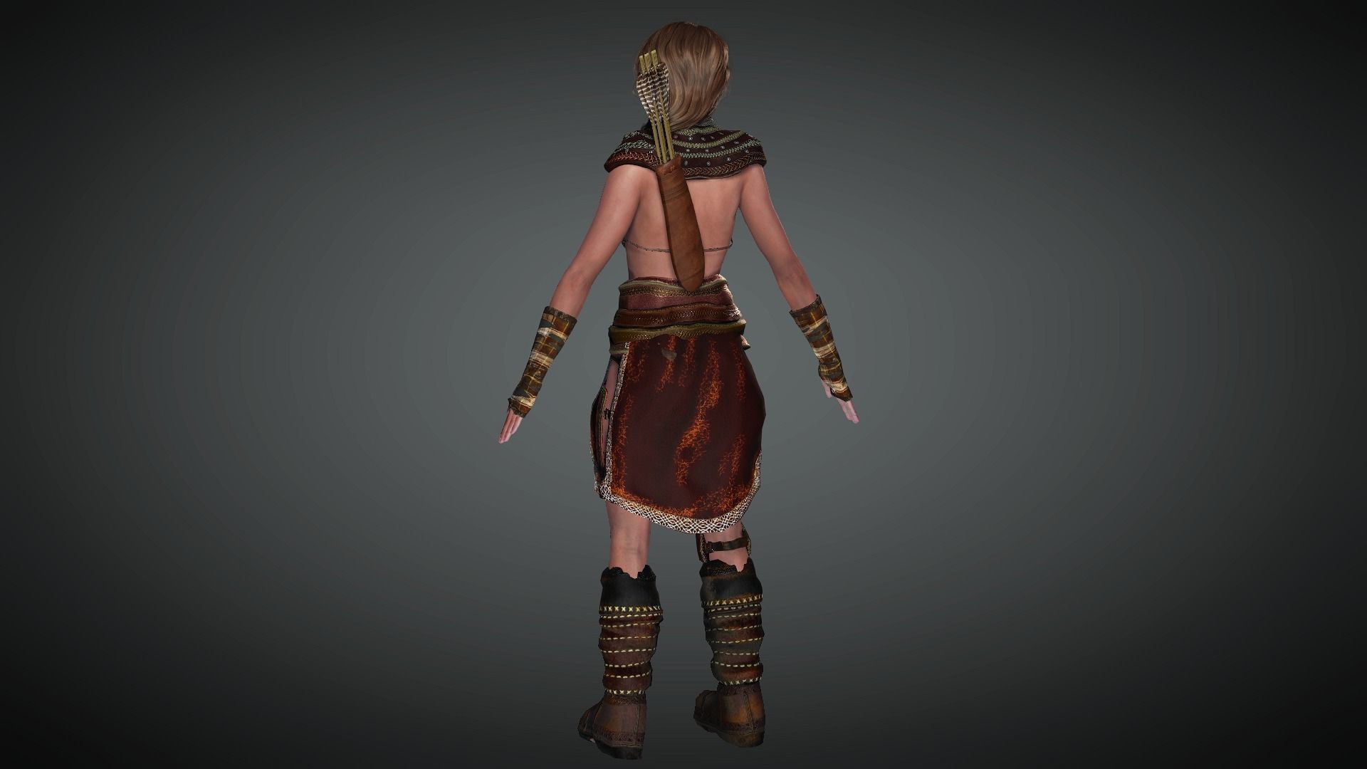AAA Fantasy Female Character 15 Low-poly 3D model_14