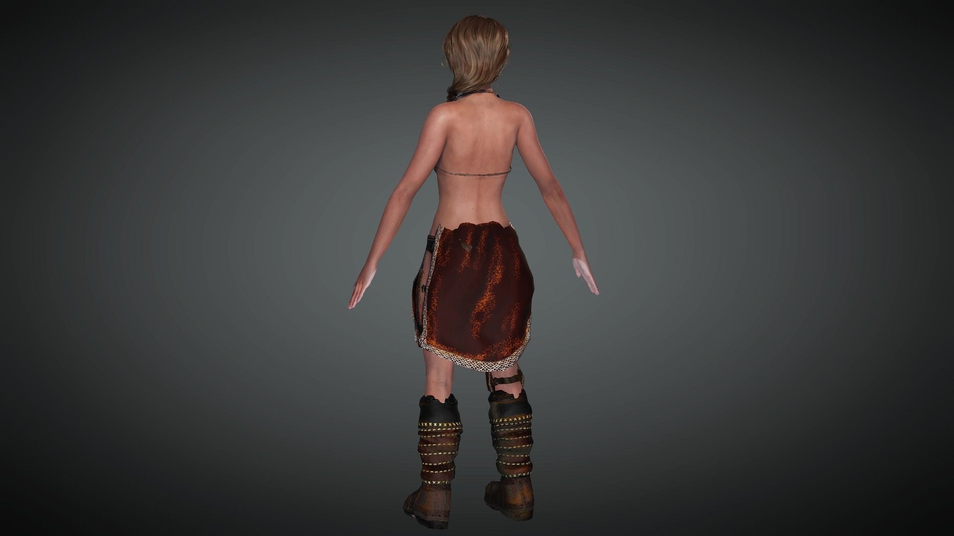AAA Fantasy Female Character 15 Low-poly 3D model_18