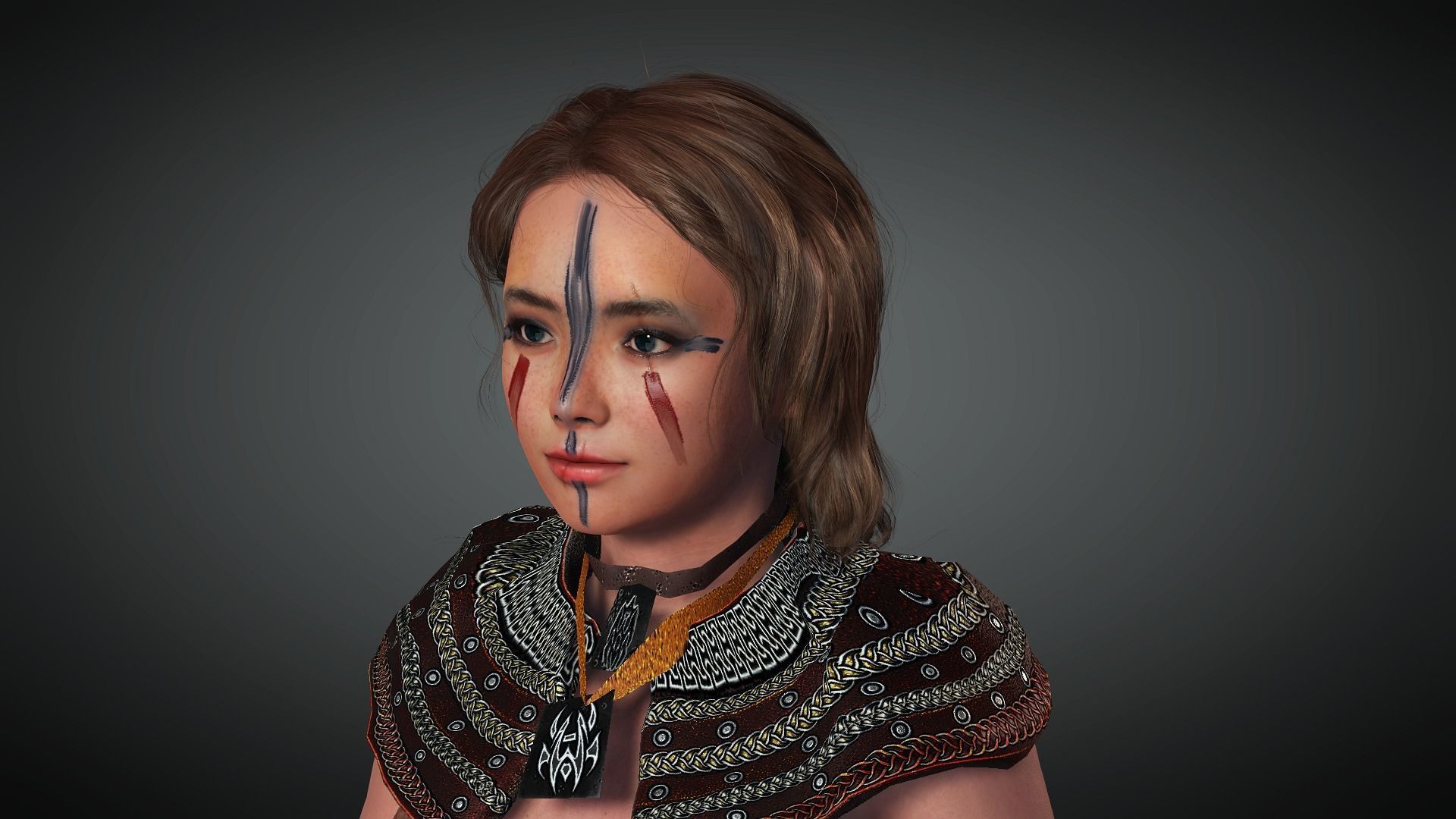 AAA Fantasy Female Character 15 Low-poly 3D model_33