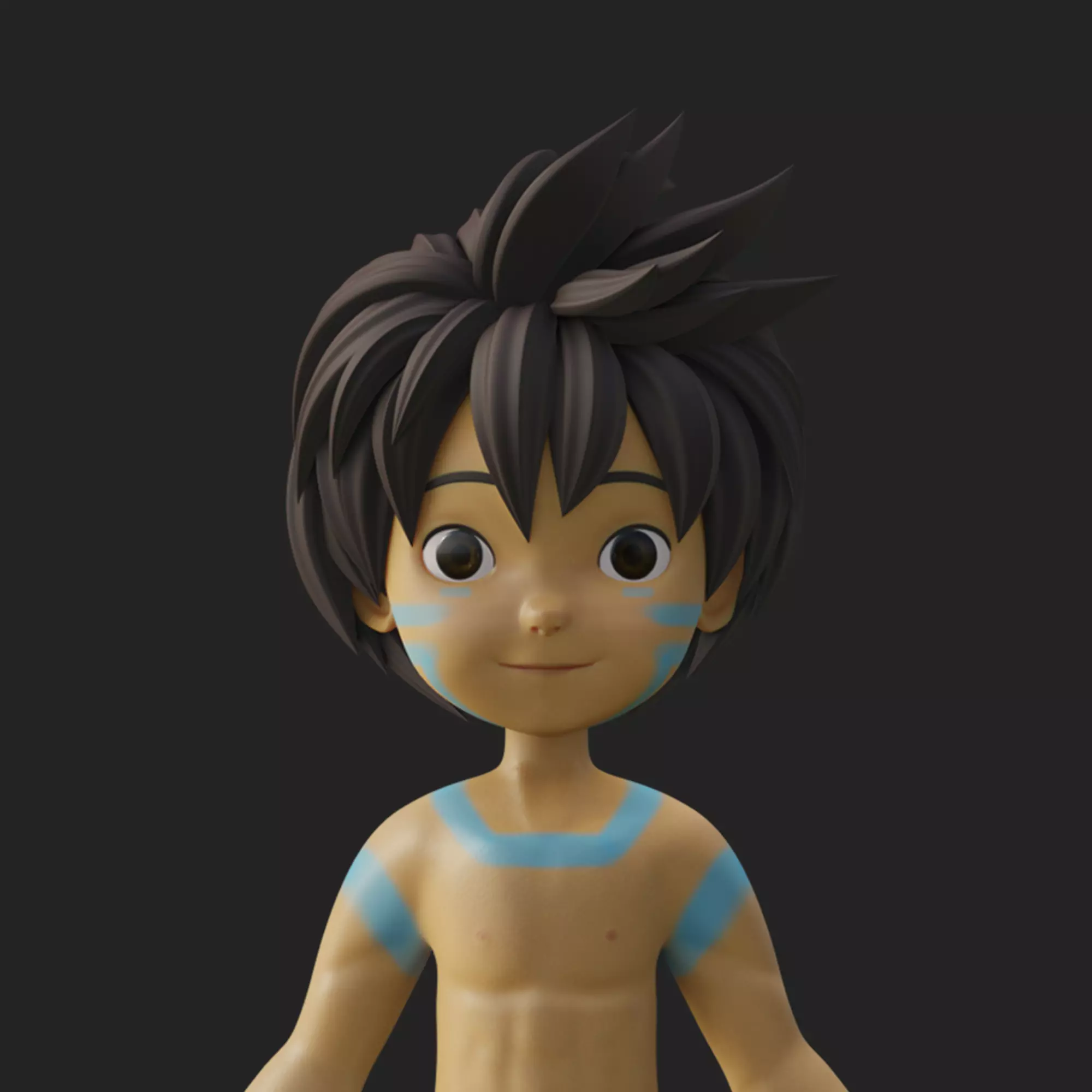 Traditional Child Low-poly 3D model