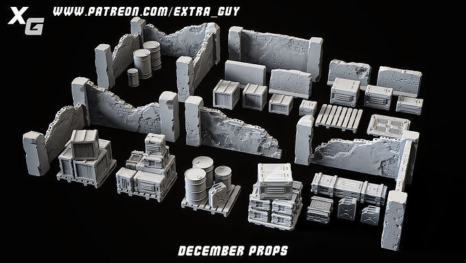 Props  and Environment  3D Printable 3D print model