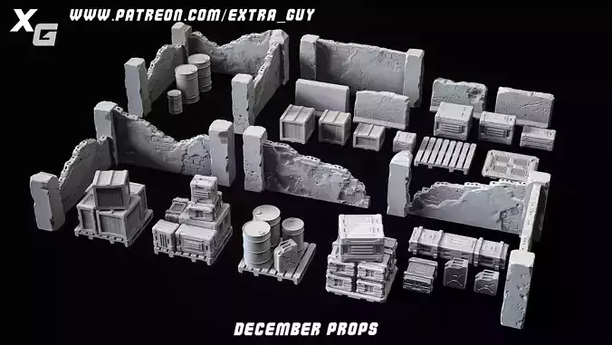 Props  and Environment  3D Printable