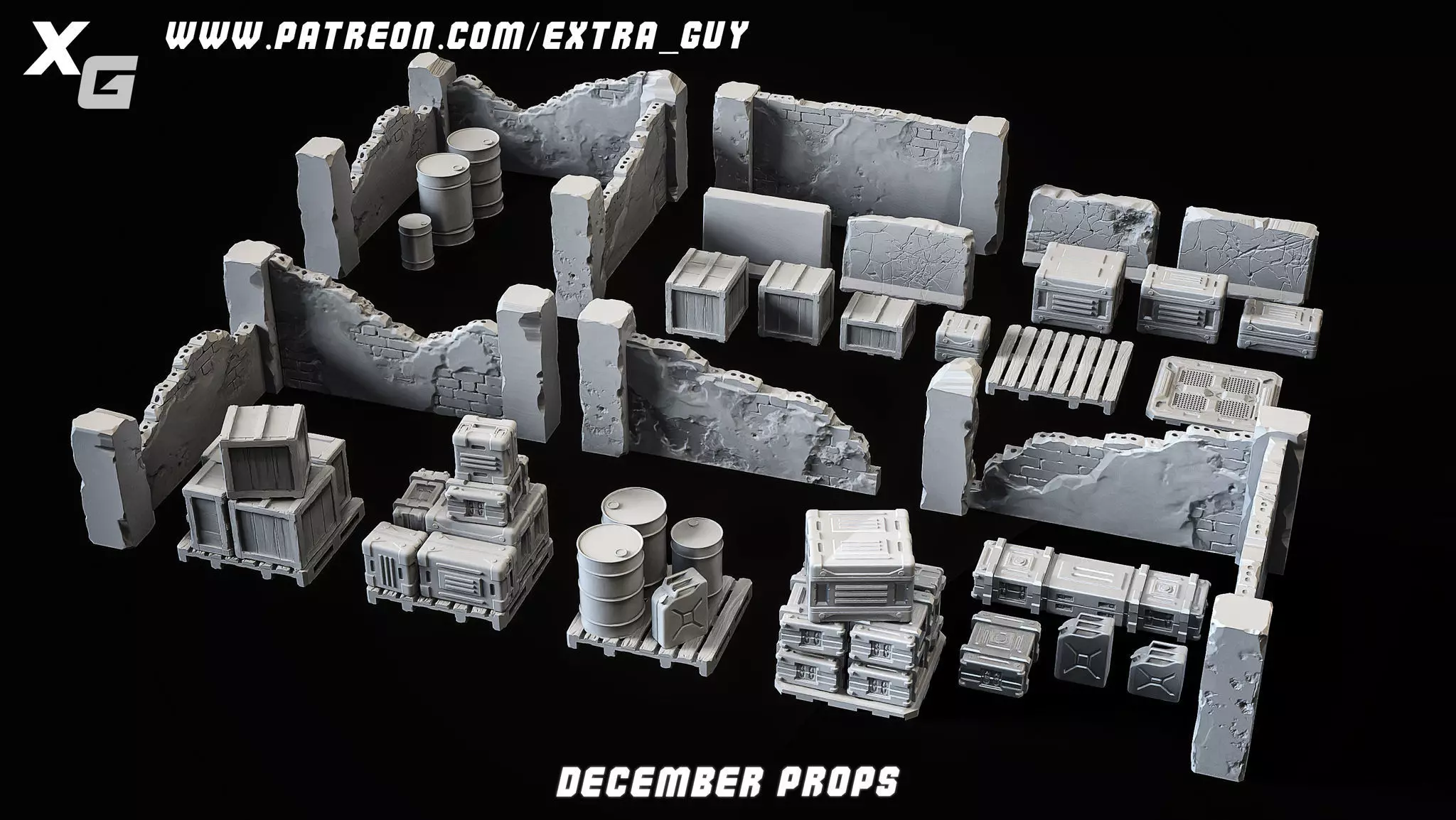 Props and Environment 3D Printable 3D print model_0