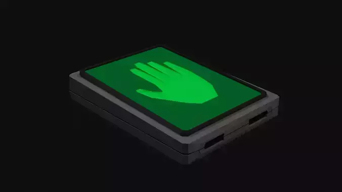 Lowpoly Biometric Hand Scanner Low-poly 3D model