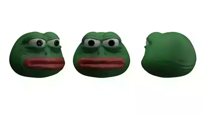 Pepe the frog Low-poly 3D model