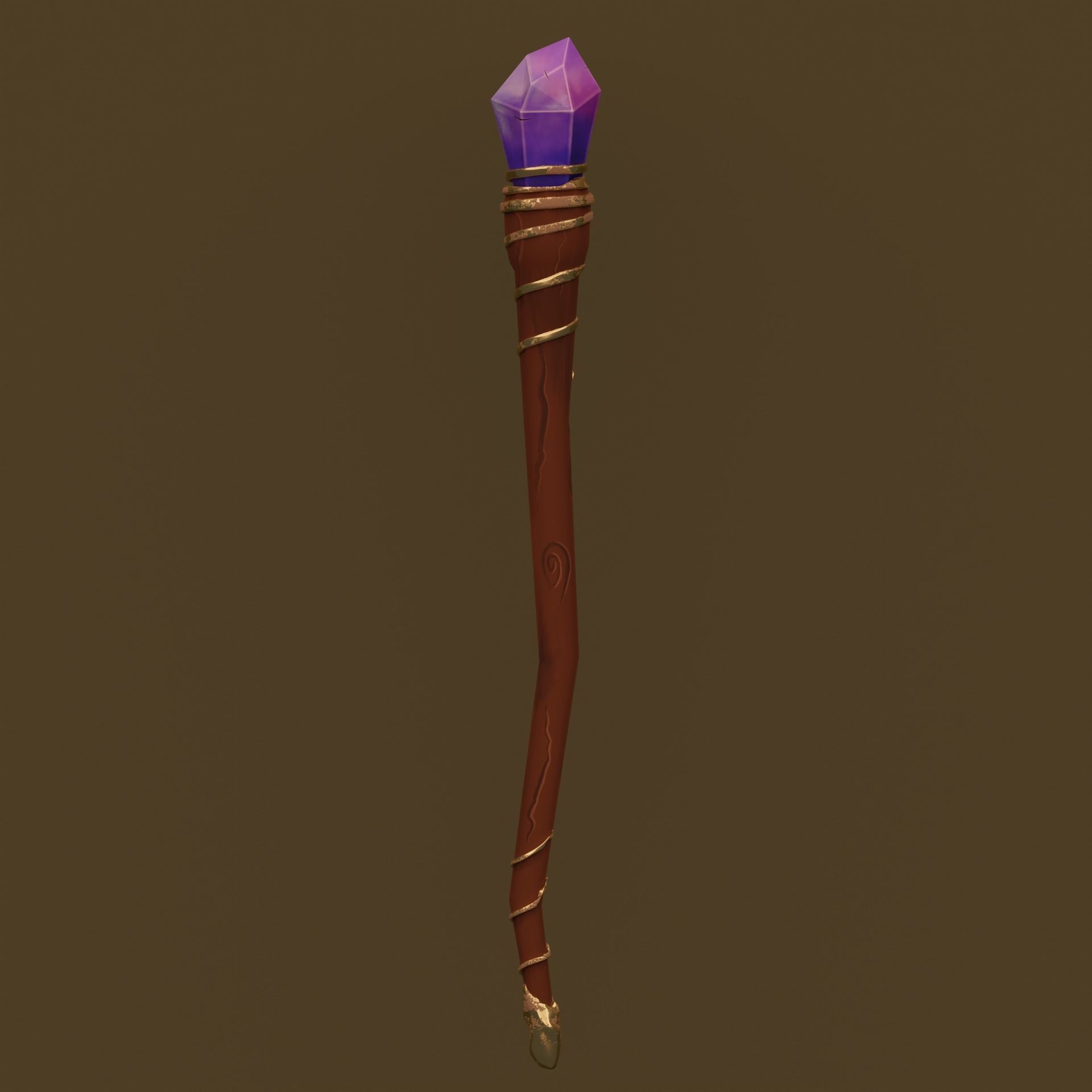 Magic Wand  Low-poly 3D model_1