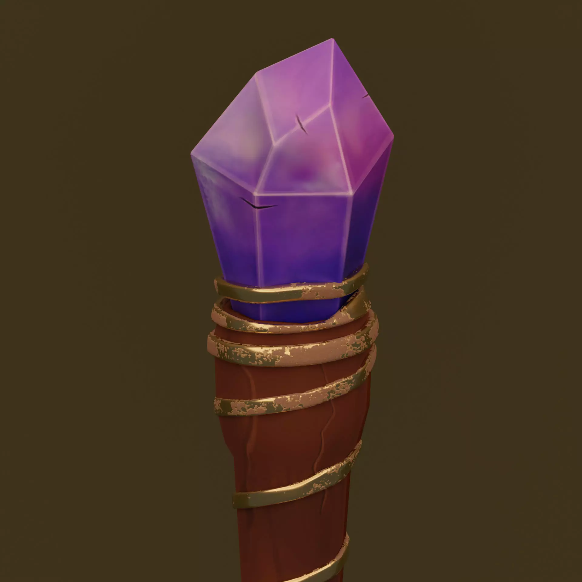 Magic Wand  Low-poly 3D model_0