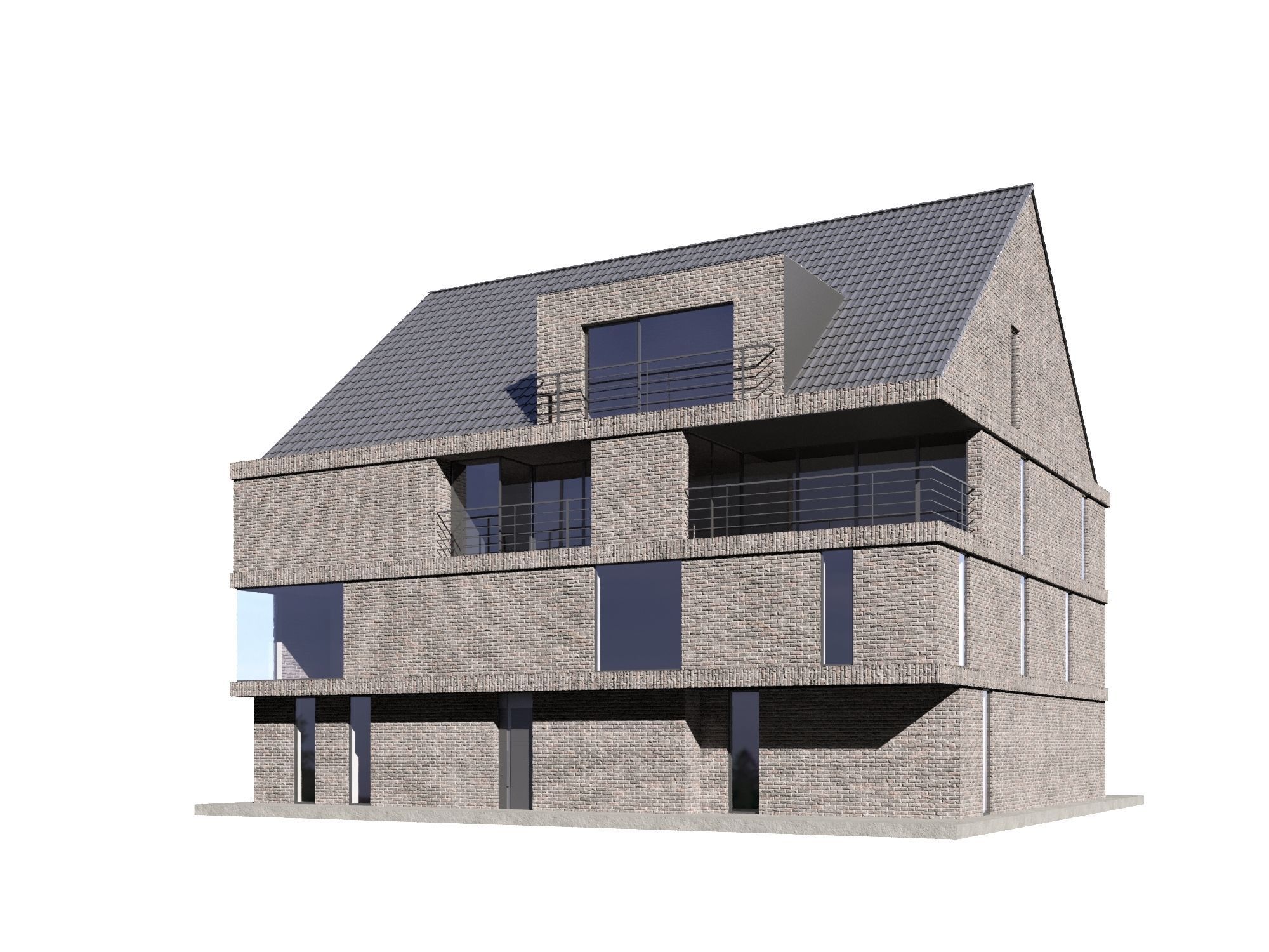 Modern Villa 3D model_1