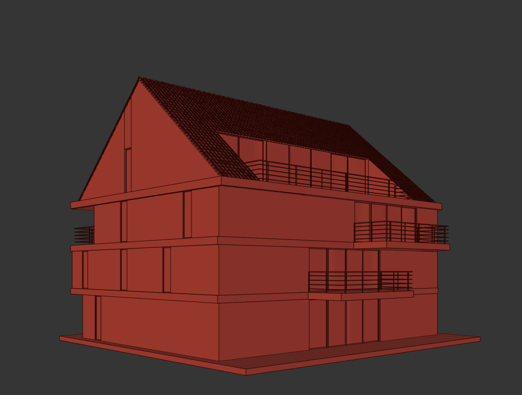 Modern Villa 3D model_4