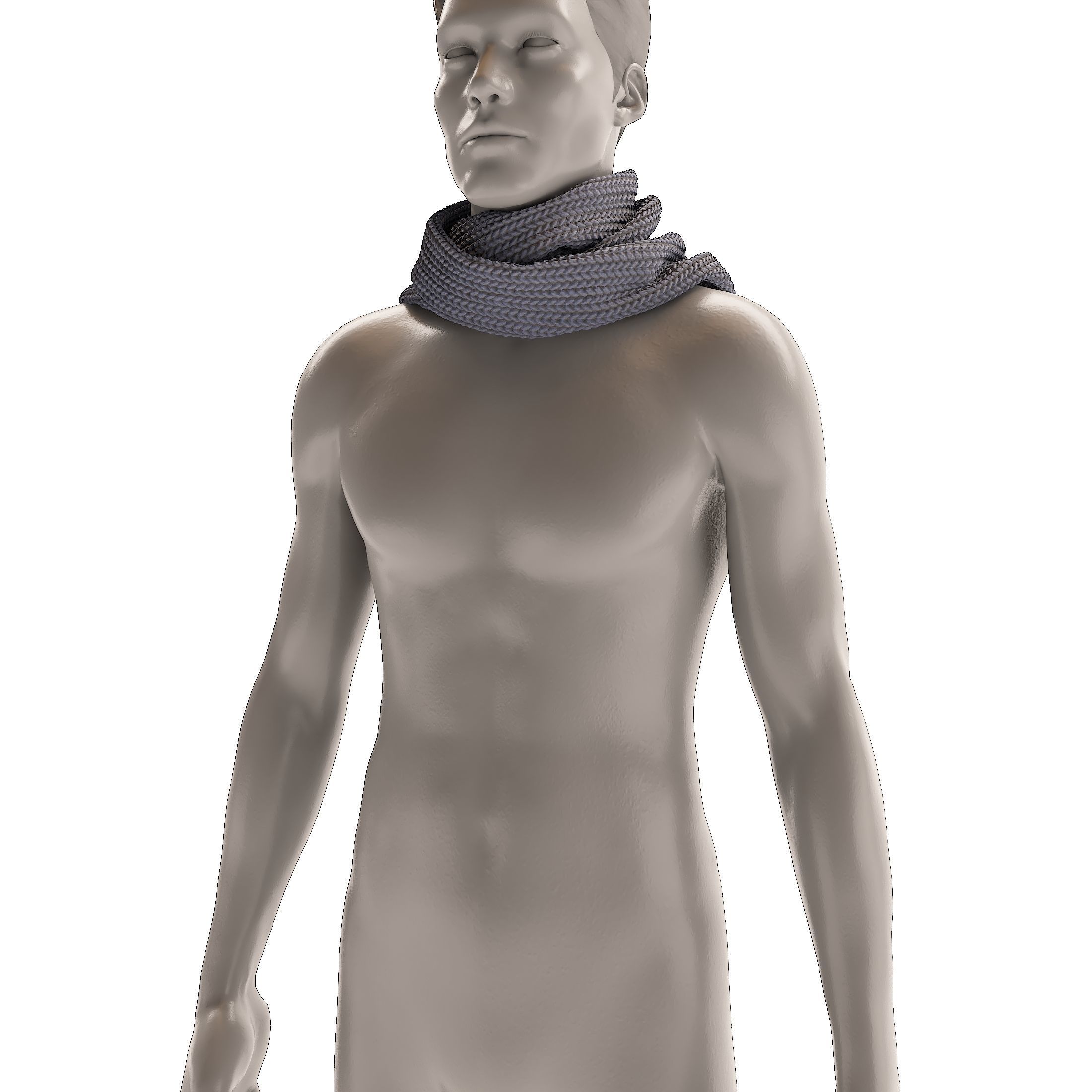 10 men scarves 3D model 3D model_2