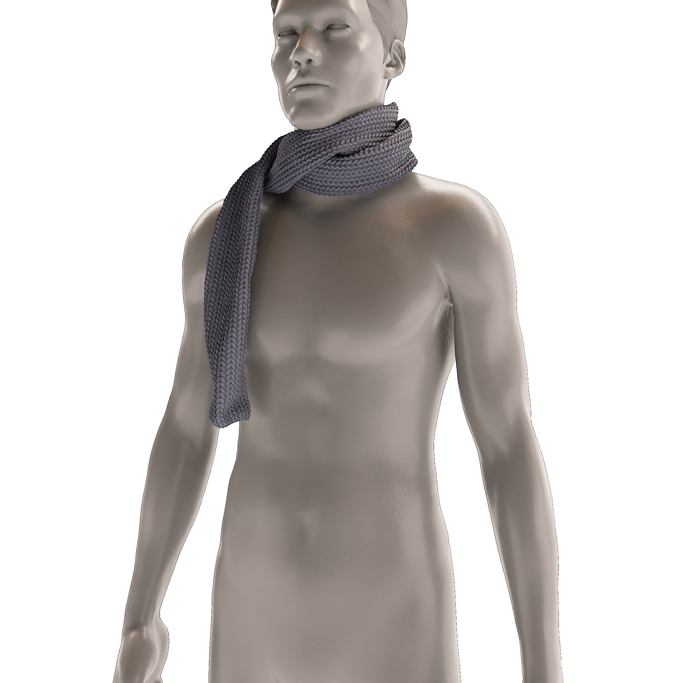 10 men scarves 3D model 3D model_4