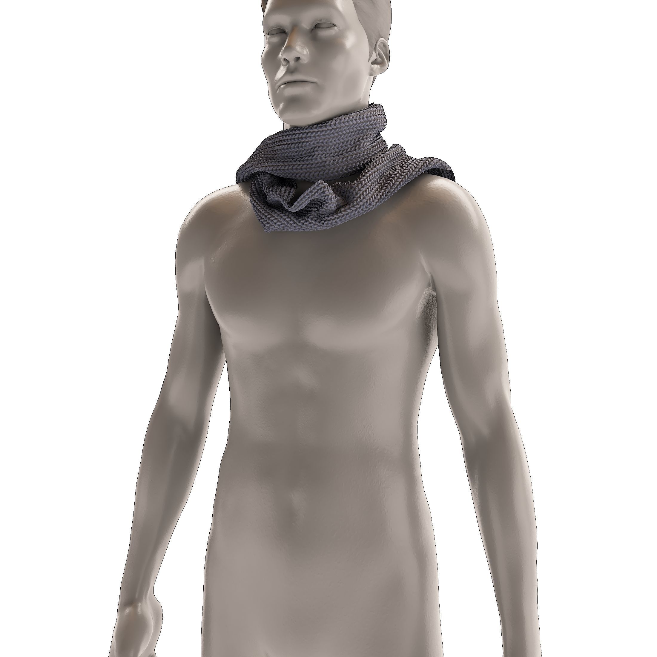 10 men scarves 3D model 3D model_10