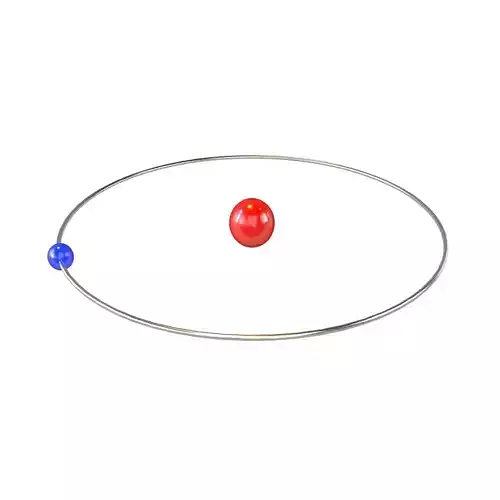 Hydrogen Chemical Element v1 001 Low-poly 3D model