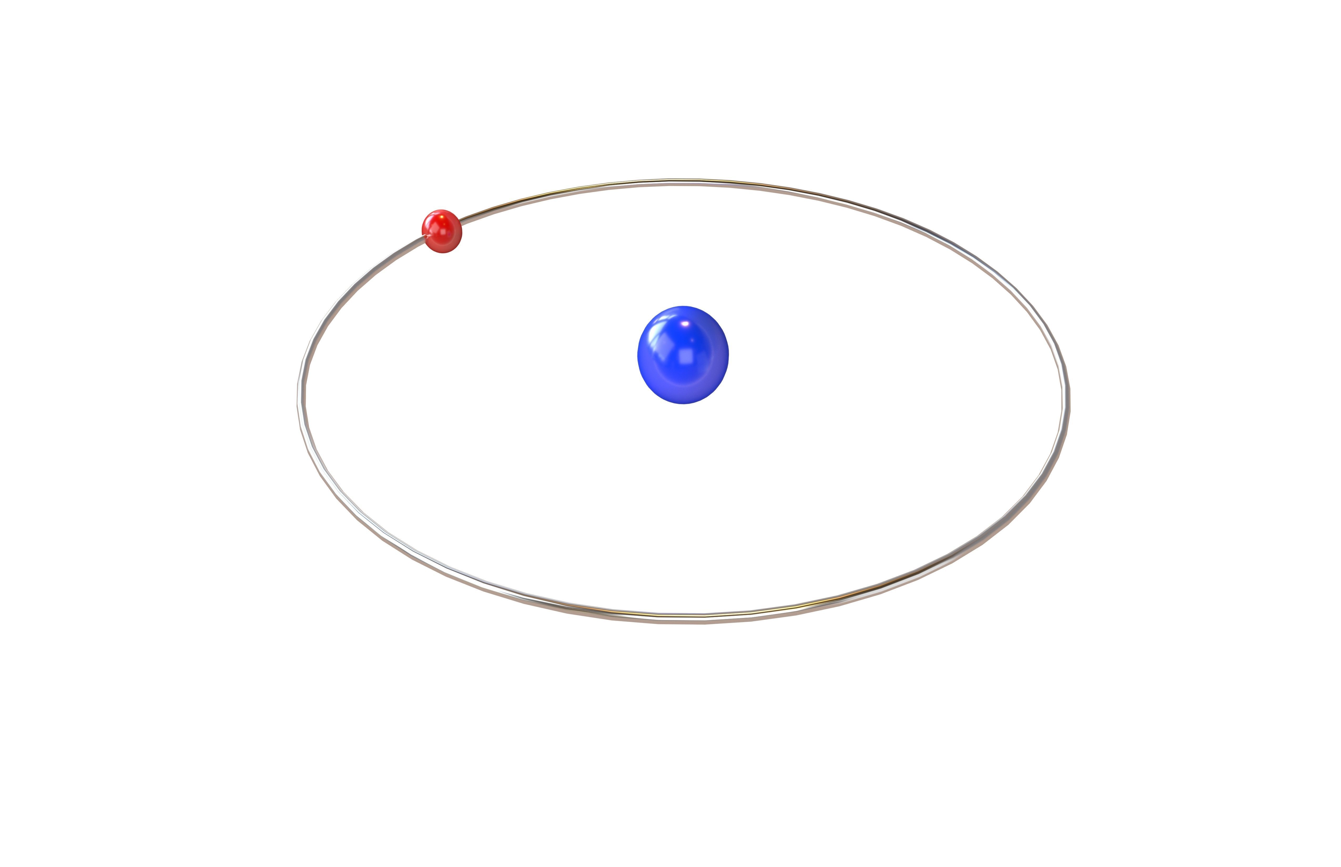 Hydrogen Chemical Element v1 002 Low-poly 3D model_3