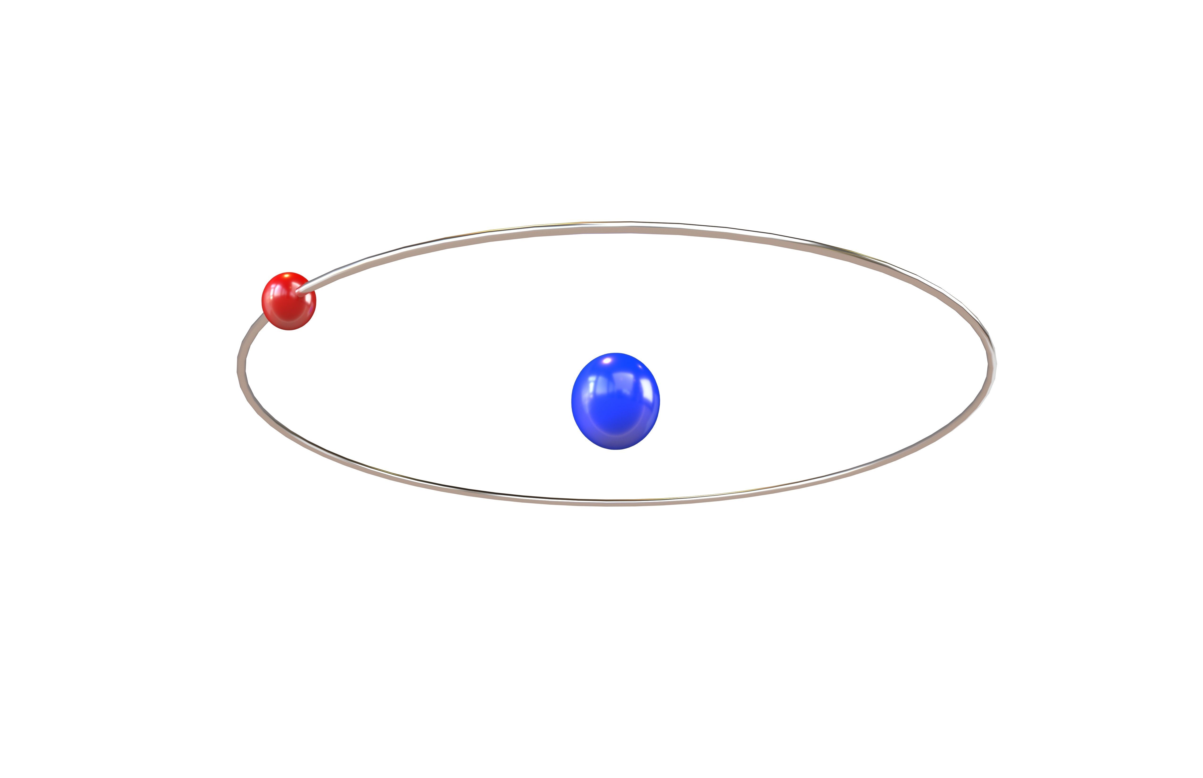 Hydrogen Chemical Element v1 002 Low-poly 3D model_2