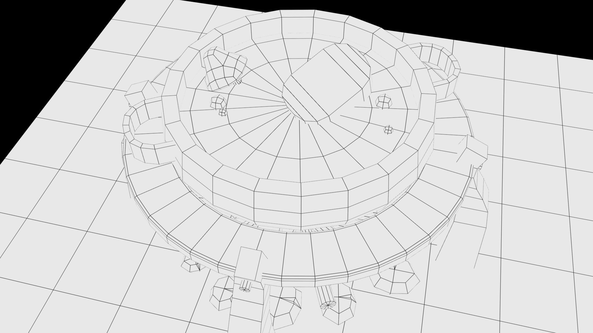 Camp fire Low-poly 3D model_8