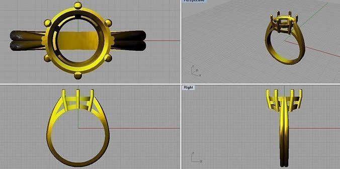 Rings 3D model 3D printable | CGTrader