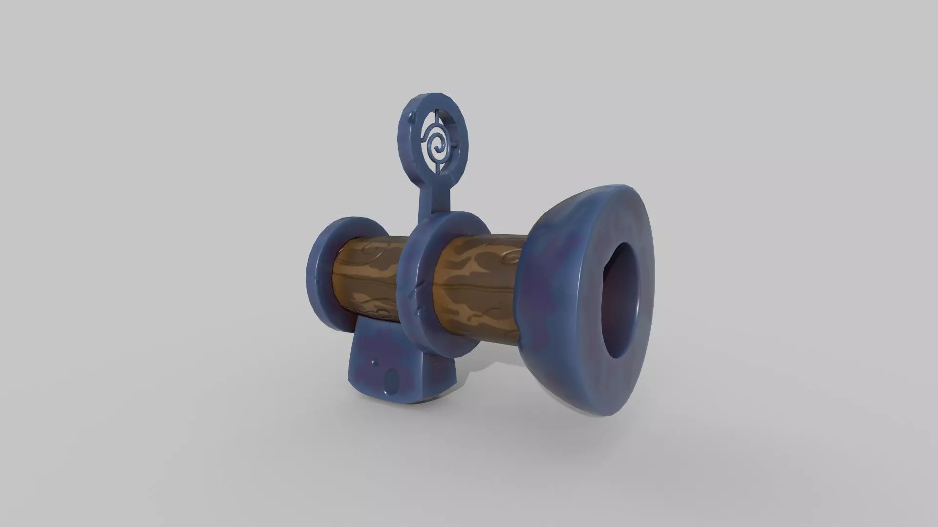 Stylized cannon Low-poly 3D model_0